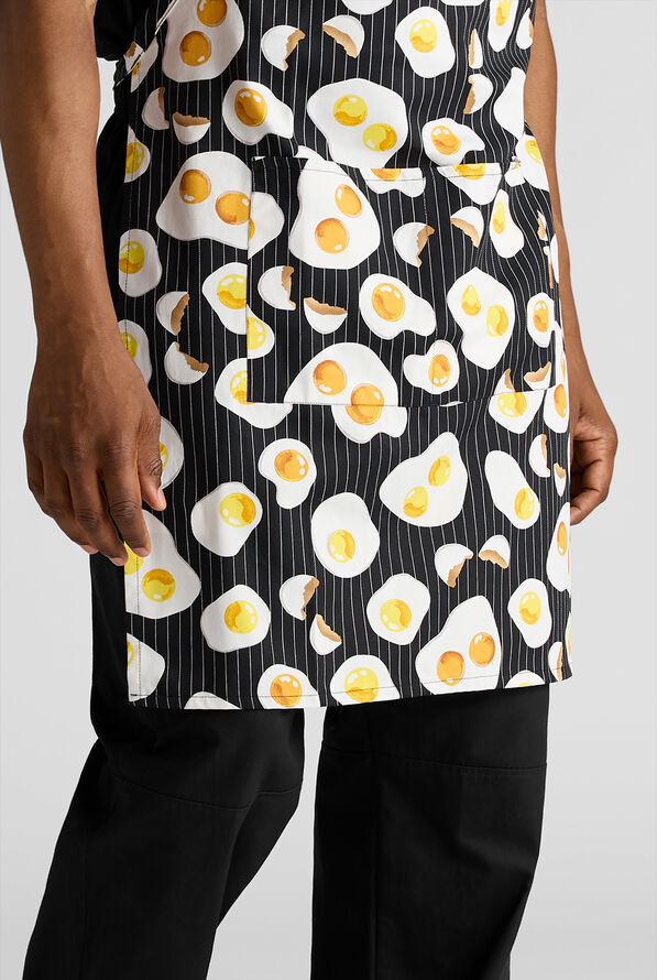UA CHEF&trade; Eggspected Unisex 2-Pocket Adjustable Bib Apron 100% Cotton - null - 3