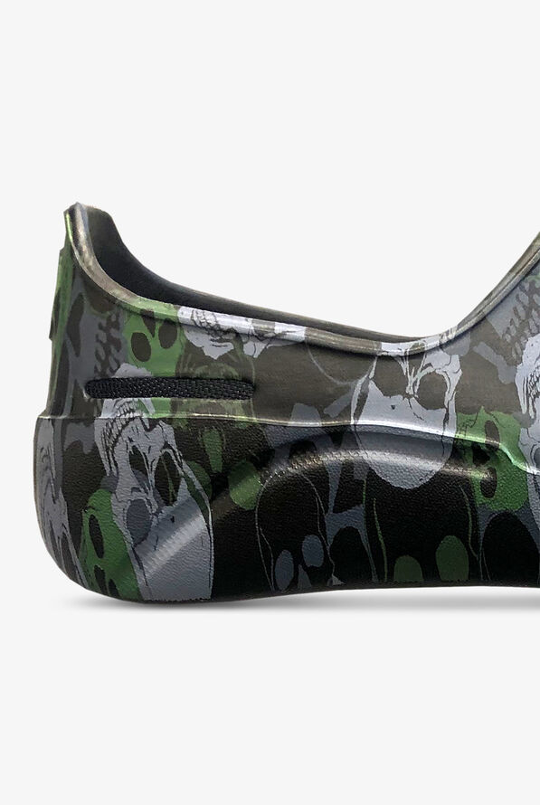 Anywear Unisex Streak Skulls Slip On Shoes - Black - 4