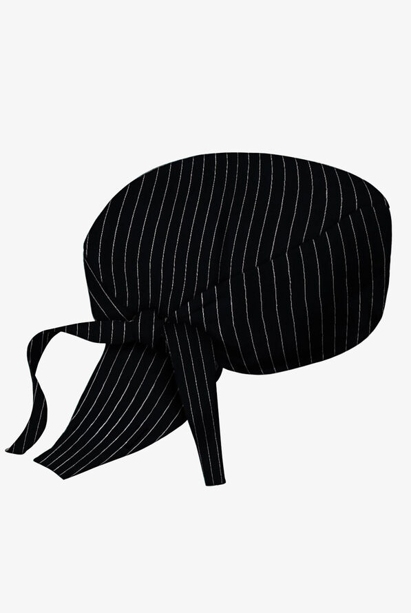 UA CHEF™ Pinstripe Black Unisex 100% Cotton Printed Head Wraps - null - 1