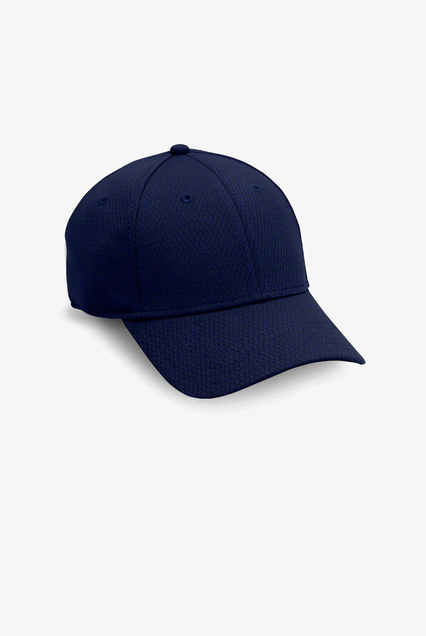 Moisture Wicking Jacquard 6-Panel Unisex Honeycomb Pattern Chef Baseball Cap - Navy - 1