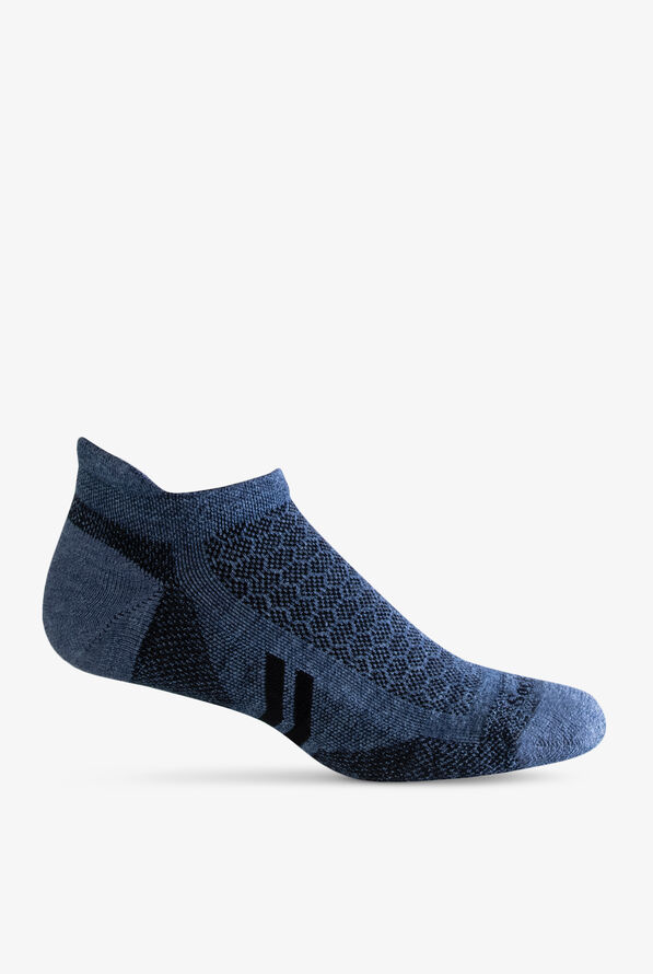 Sockwell Incline II Micro Men's Compression Ankle Socks - Denim - 1