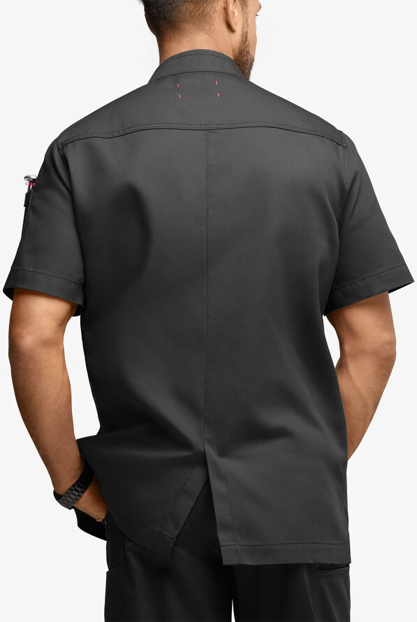 Industry Line Men's Short Sleeve Workwear Style Coat - Black - 4