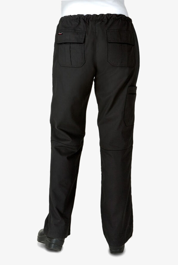 Pantalón de gastronomía CHEF 360 STRETCH con cordón y 6 bolsillos para mujer - Black - 2