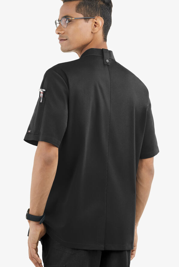 Chaqueta reversible manga corta de gastronomía Chef 360 STRETCH con doble abotonadura y 2 bolsillos para hombre - Black - 2