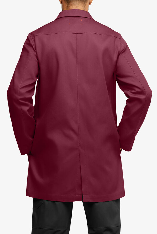 Industry Line Workwear Men's 8-Pocket 3/4-Length Long Sleeve Chef Coat - True Burgundy - 4