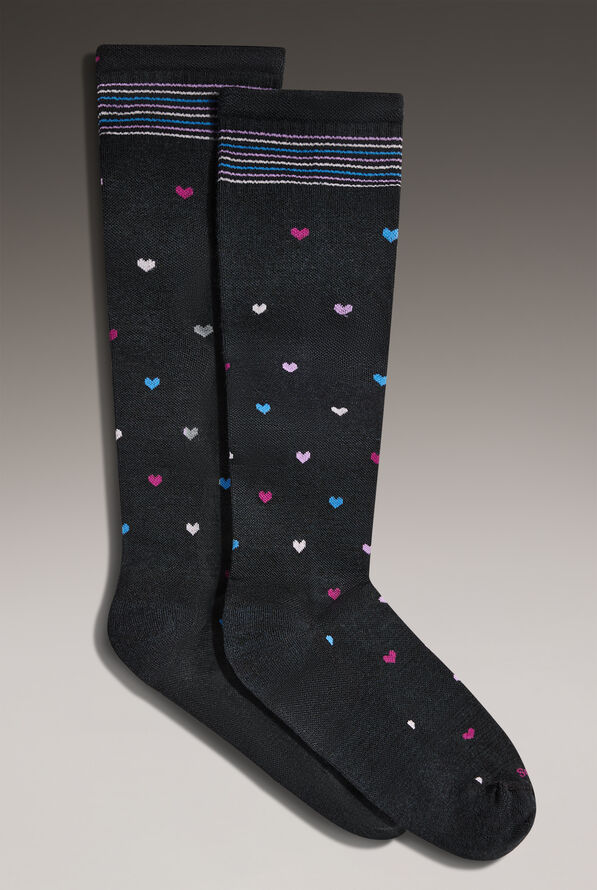 Sockwell Full Heart Women's 15-20 mmHg Wide Moderate Compression Socks - Black - 1
