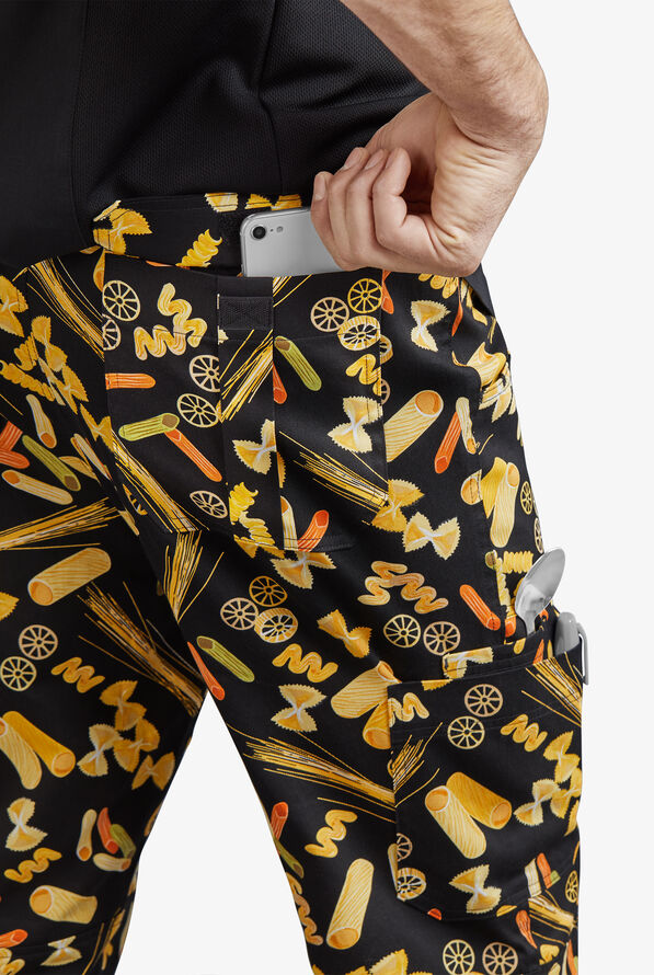 UA CHEF&trade; Pasta Al Dente Men's 7-Pocket Utility Printed Chef Pants - null - 5