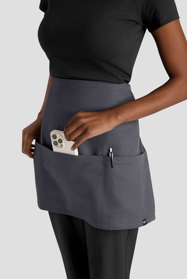 Industry Line Cavalry Twlil Unisex 3-Pocket Waist Apron - Pewter - 3
