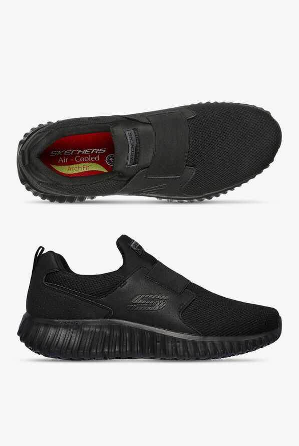 Skechers Work Men's Cicades Arch Fit SR Athletic Slip On Shoes - Black - 1