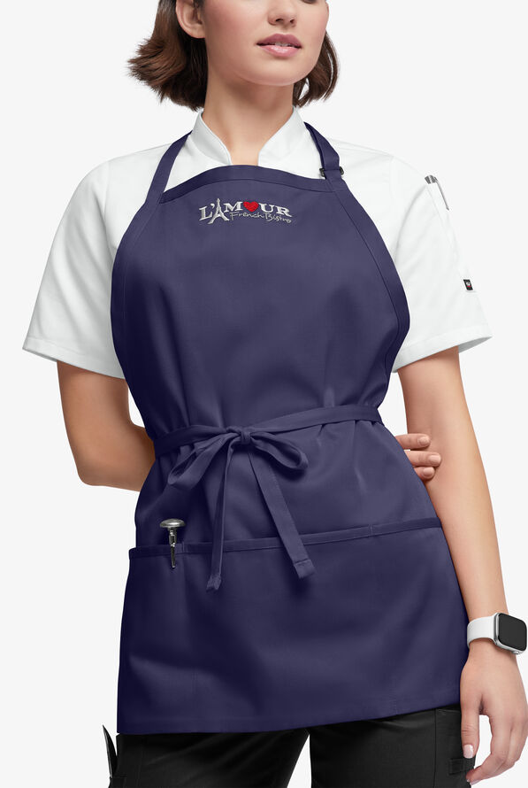 Chef Uniforms Unisex 3-Pocket Bib Chef Apron - Navy - 1