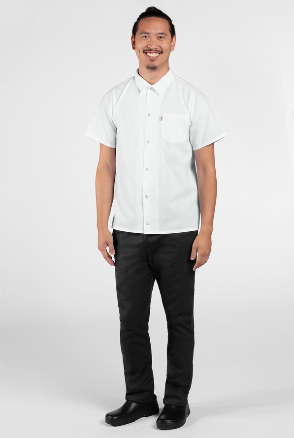 Uncommon Chef Snap Front Utility Cook Shirt - White - 4