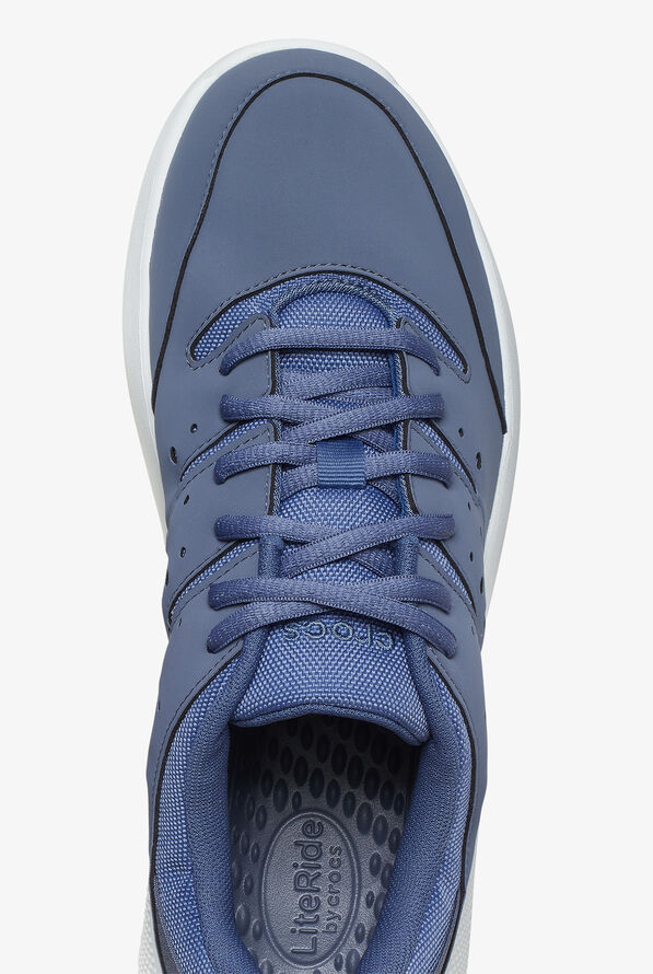 Crocs Men's On the Clock Storm/Bijou Blue Athletic Lace Up Shoes - Blue - 2