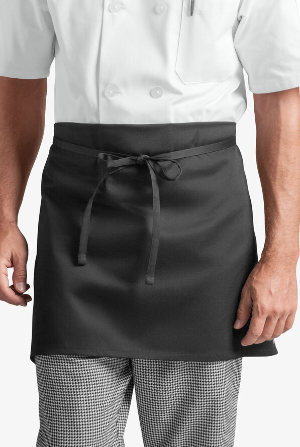 On The Line Cotton Unisex Four-Way Chef Apron - Black - 1