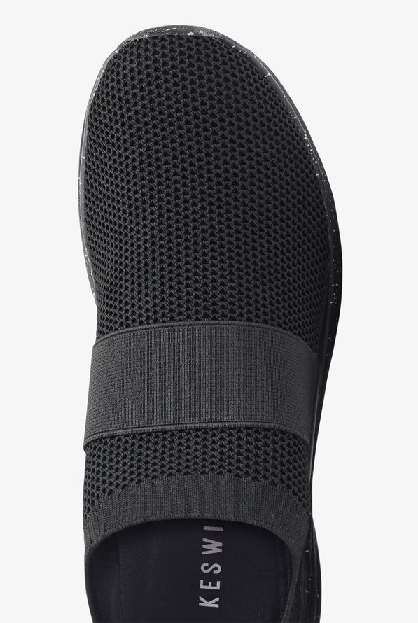 KESWI Women's Black/Black Speckled Athletic Slip On Shoes - null - 2