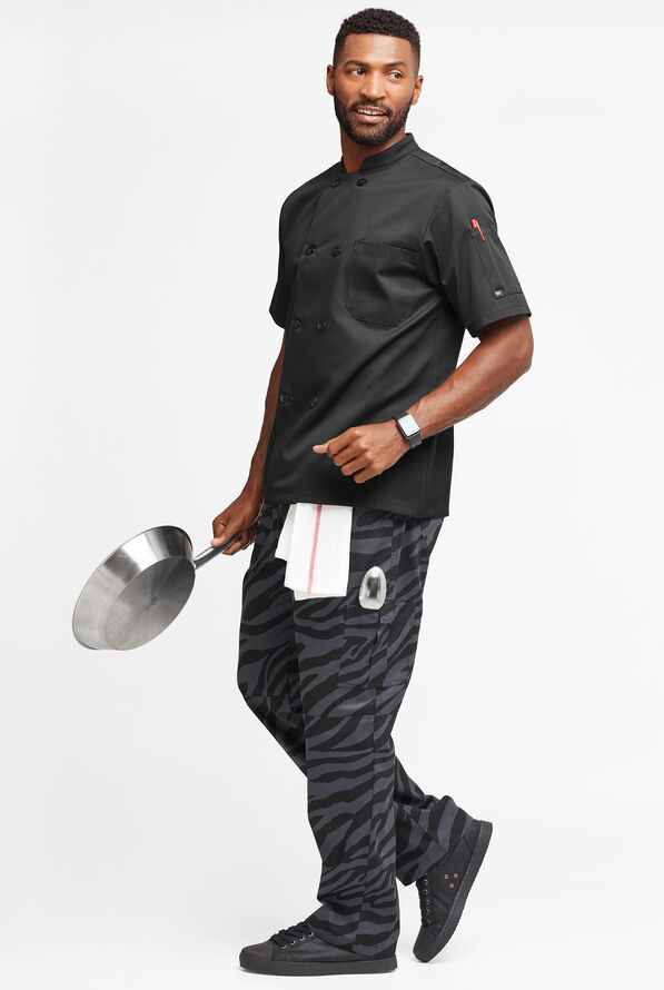 UA CHEF™ Zebra Men's 7-Pocket Utility Printed Chef Pants - null - 4