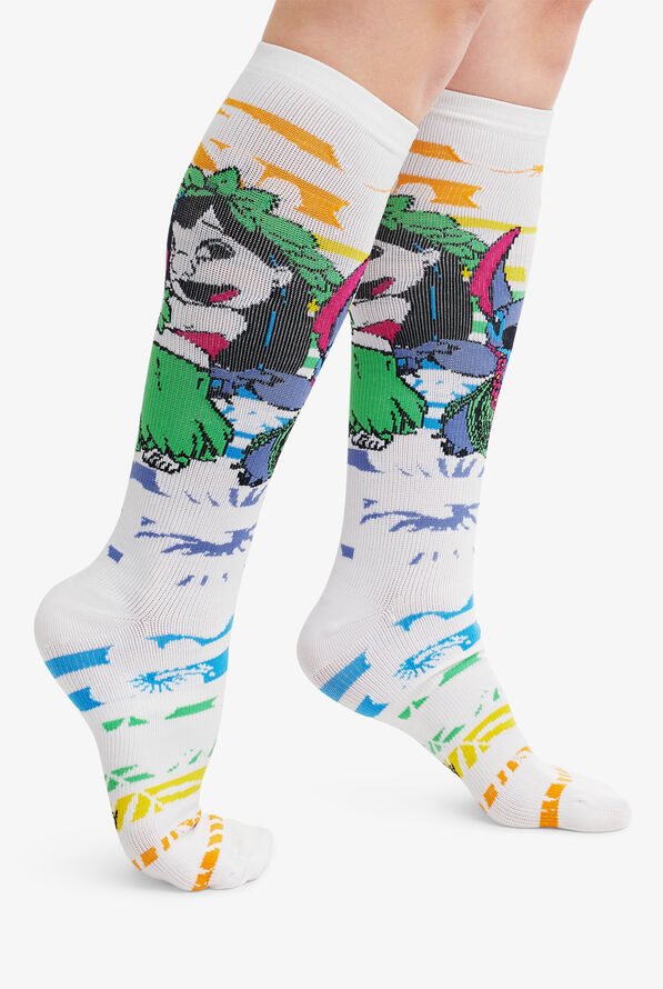 Tooniforms Stitch Vacation Women's 8-12 mmHg Light Compression Socks - null - 4