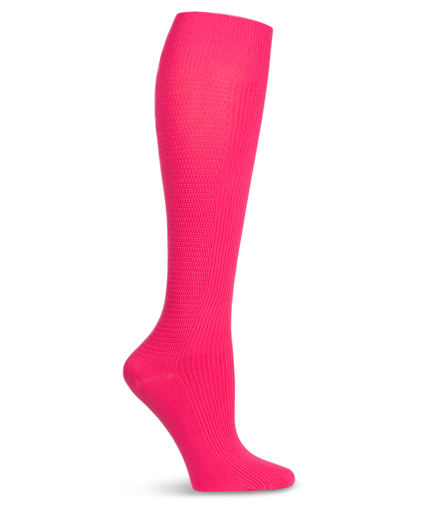 Calcetines de compresión suave Cherokee para mujer - 8-12 mmHg - Neon Pink - 1