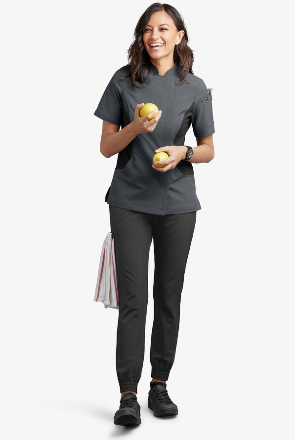 CHEF PERFORMANCE Women's 5-Pocket STRETCH Jogger Chef Pants - Black - 4