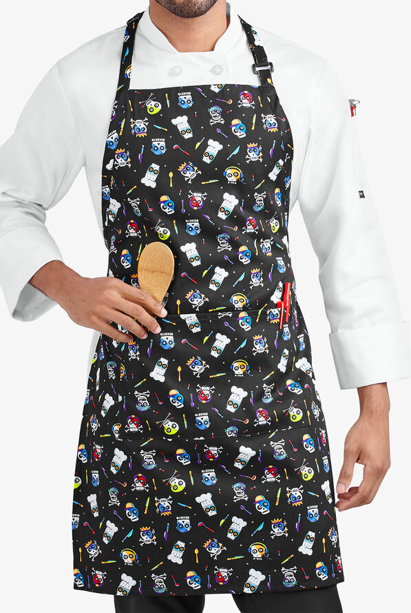 UA CHEF™ Rad Chefs Unisex 2-Pocket Adjustable Bib Printed Chef Apron - null - 4