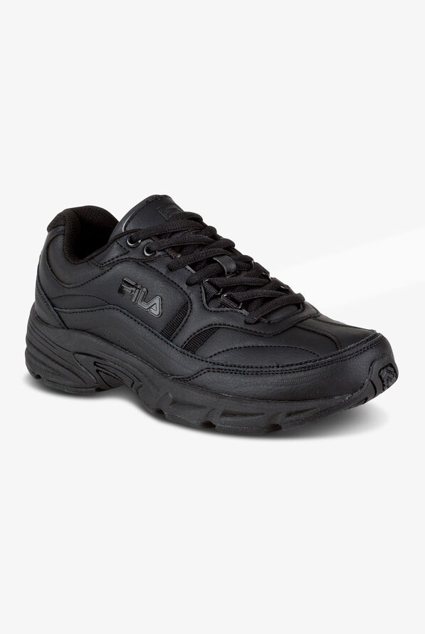 FILA Women's Memory Workshift Athletic Lace Up Shoes - Black - 3