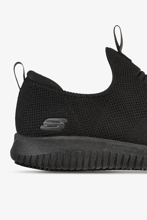 Skechers Work Women's Ultra Flex SR Athletic Slip On Shoes - Black - 4