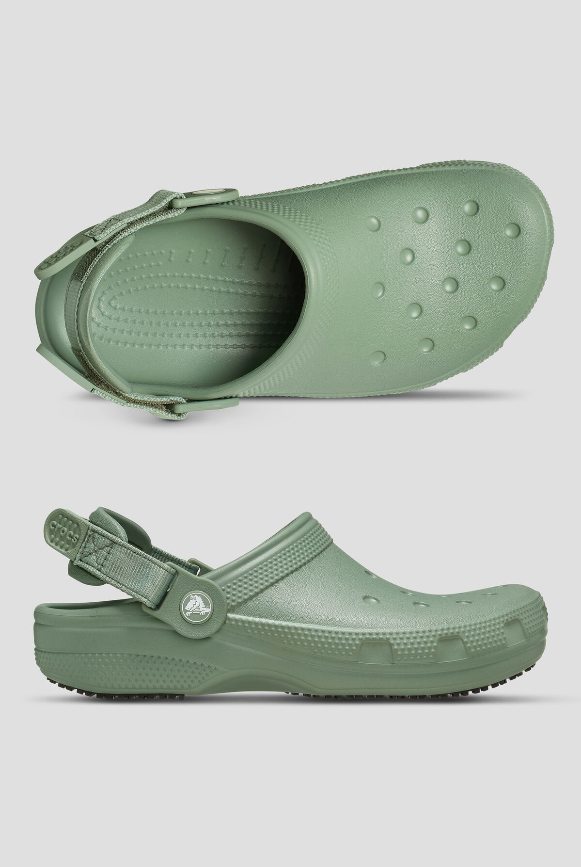 Crocs Men\'s Olive Green Classic Adjustable Crosslite Slip-On Casual Clogs Sz 8 Free Shipping! Crocs Men main image 4
