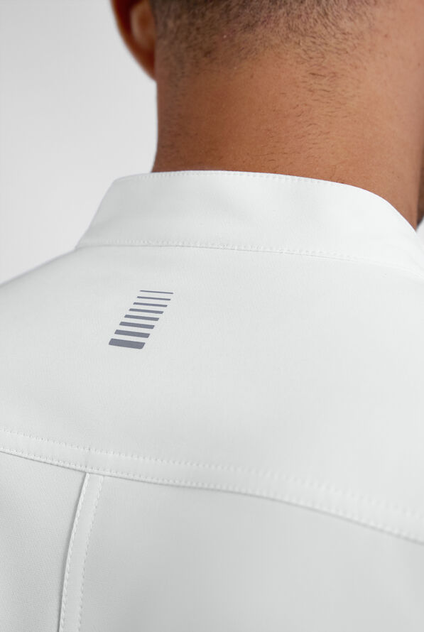 CHEF PERFORMANCE Men's 3-Pocket Zipper Closure STRETCH Chef Coat - White - 6