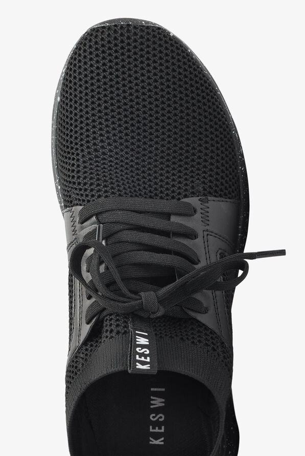 KESWI Women’s Black/Black Speckled Athletic Lace Up Shoes - null - 2