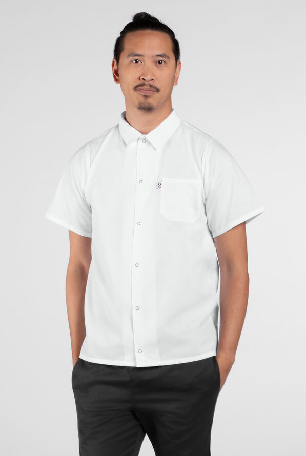 Uncommon Chef Snap Front Utility Cook Shirt - White - 1