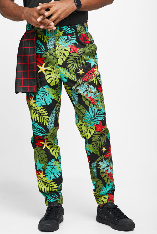 Pantalón de chef CHEF 360 Tropical Bay STRETCH estilo jogger con 7 bolsillos para hombre - null - 1