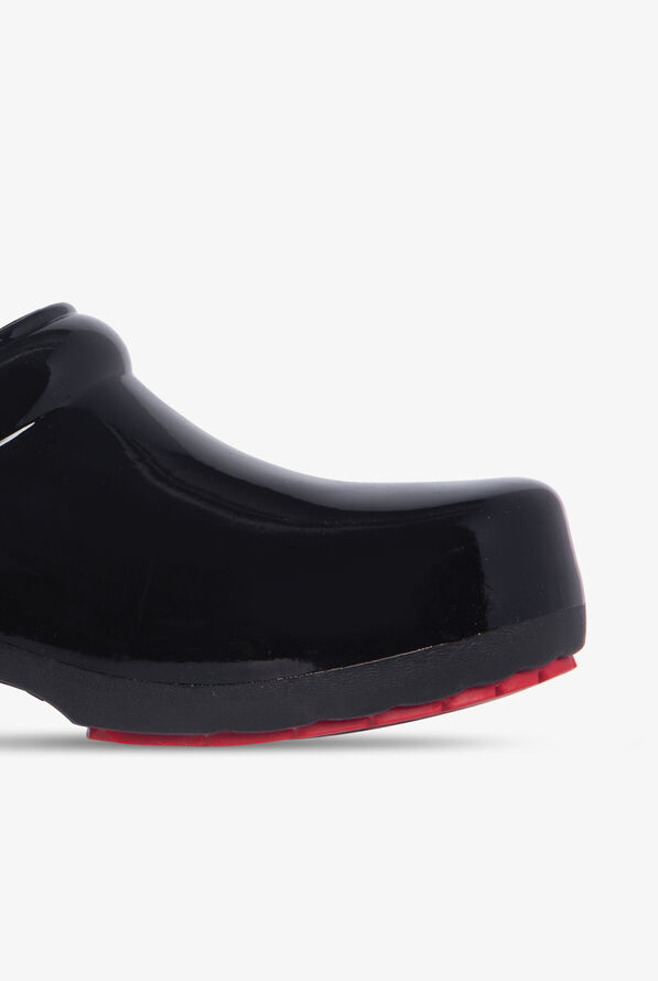 Anywear Women's Slip-Resistant Angel Black Patent Clogs - null - 4