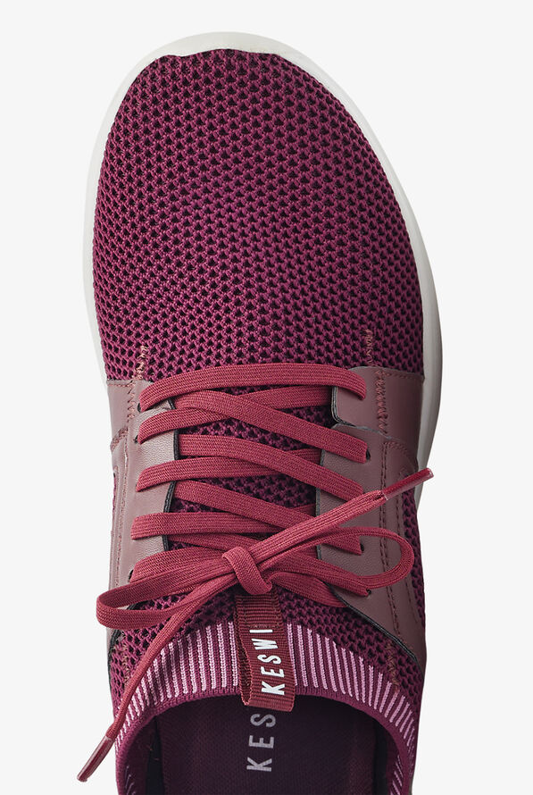 KESWI Women’s Burgundy/Pink/White Athletic Lace Up Shoes - null - 2