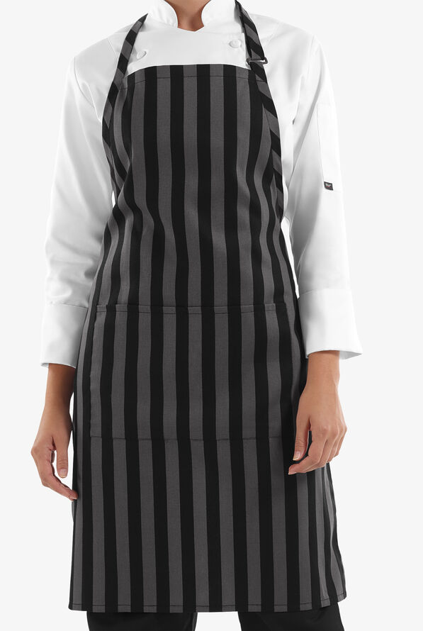 UA CHEF™ Bold Stripes Unisex 2-Pocket Adjustable Bib Printed Chef Apron - null - 1