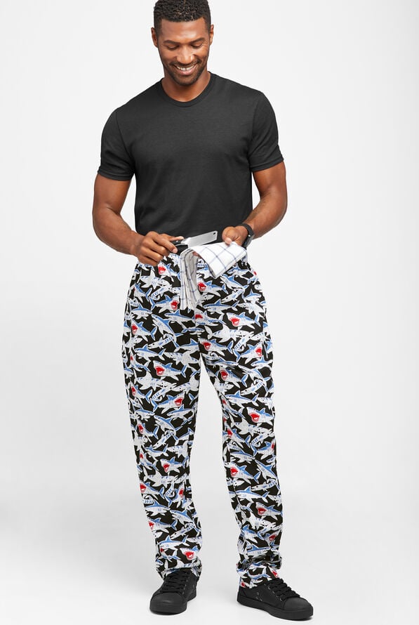 UA CHEF™ Shark Bite Men's 4-Pocket Relaxed fit Printed Chef Pants - null - 4