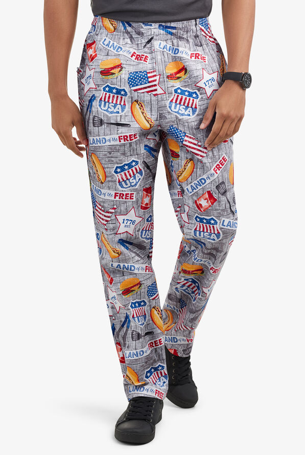 UA CHEF™ Cook Out Men's 4-Pocket Baggy Printed Chef Pants - null - 1