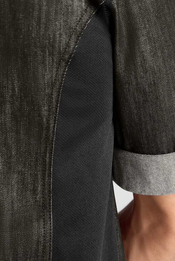 Industry Line Workwear Men's 3-Pocket Asymmetrical Executive Chef Coat - Coal Black/Black - 5