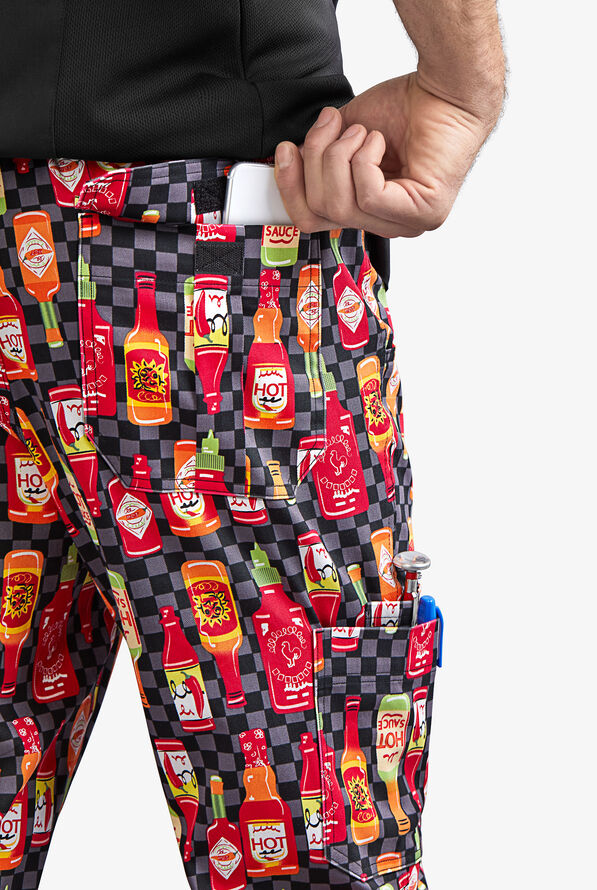 UA CHEF&trade; Saucy Men's 7-Pocket Utility Printed Chef Pants - null - 4