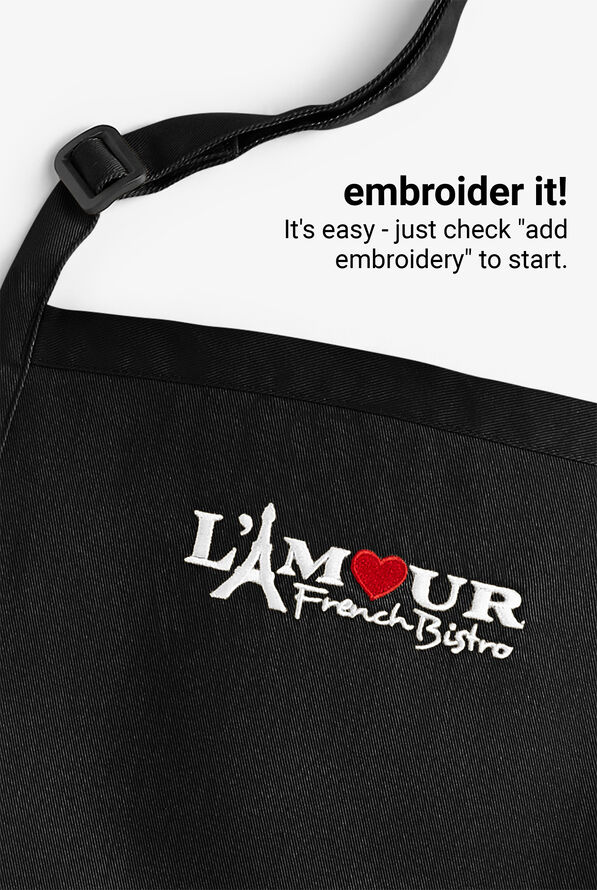 Front of the House Unisex 3-Pocket Waist Chef Apron - Black - 2