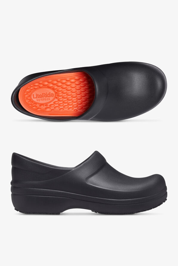 Crocs Women's Neria Pro II Literide Black Clogs - Black - 1