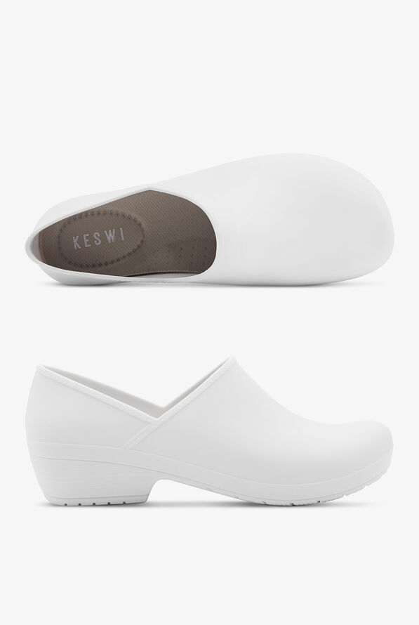 KESWI Women's Extra Comfort Classic Clog - White - 1