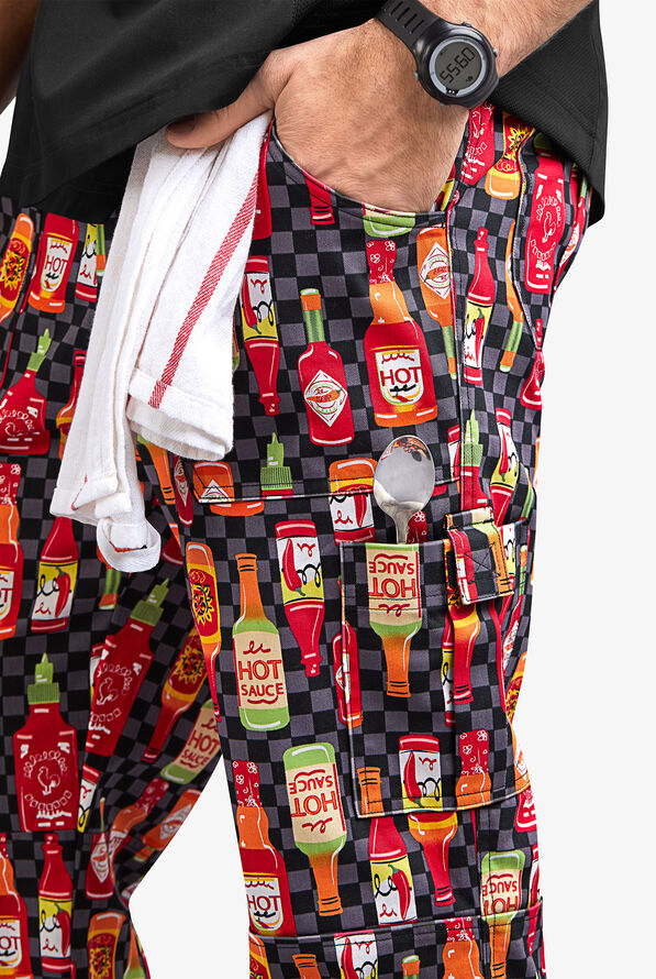 UA CHEF&trade; Saucy Men's 7-Pocket Utility Printed Chef Pants - null - 2