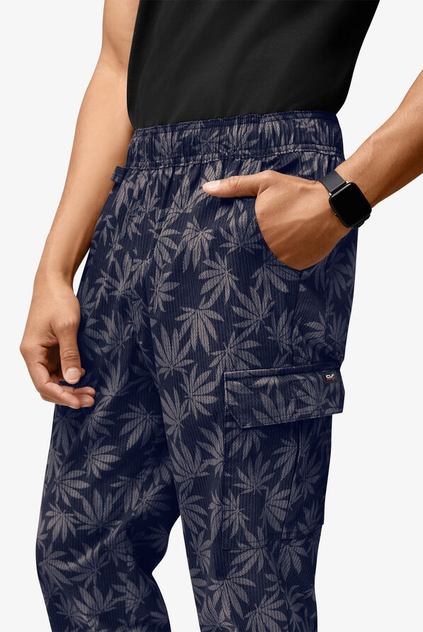 CHEF 360 Happy Leaves Men's 7-Pocket Utility STRETCH Chef Jogger - null - 2