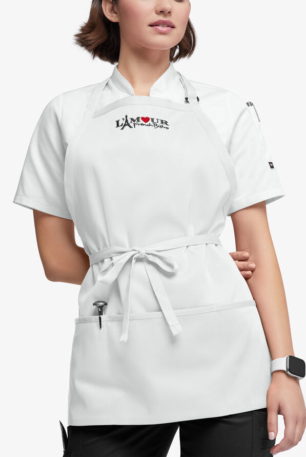 Chef Uniforms Unisex 3-Pocket Bib Chef Apron - White - 1