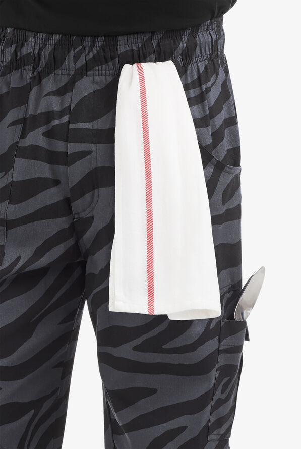 UA CHEF™ Zebra Men's 7-Pocket Utility Printed Chef Pants - null - 2