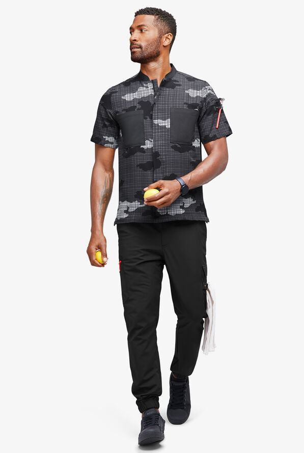 CHEF PERFORMANCE Men's 3-Pocket Zipper Closure Short Sleeve Chef Coat - null - 4