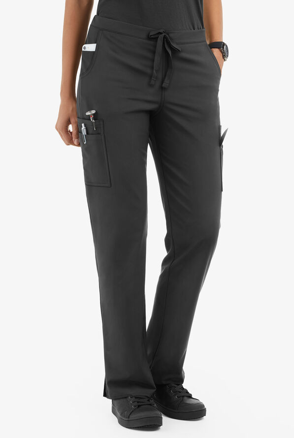 Pantalón de gastronomía CHEF PERFORMANCE STRETCH con 11 bolsillos y cordón para mujer - Black - 1