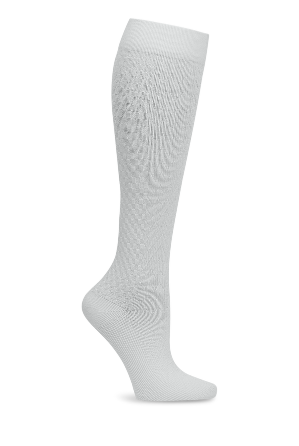 Cherokee True Support Women's 10-15 mmHg Wide Light Compression Socks - White - 1