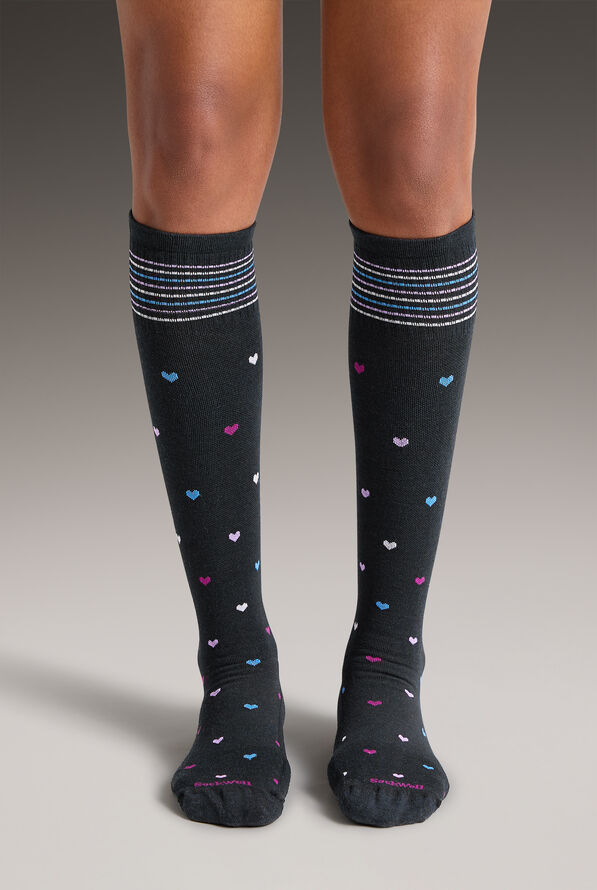Sockwell Full Heart Women's 15-20 mmHg Wide Moderate Compression Socks - Black - 2