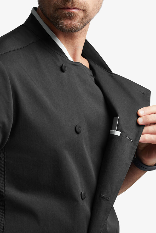 Chef Uniforms Men’s Short Sleeve with Contrast Banding Trim Executive