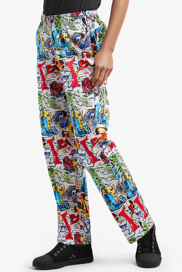 Pantalón estampado UA CHEF™ Graffiti con cintura elástica y 4 bolsillos para mujer - null - 1